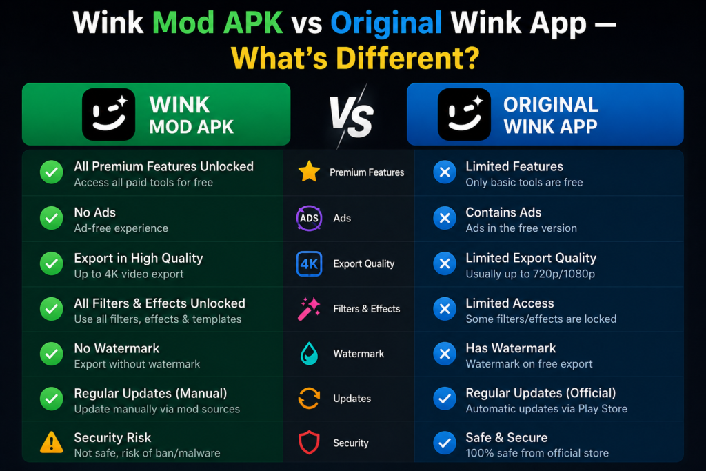 Wink Mod APK vs Original Wink App— What's Different? 1 Wink Mod APK vs Original Wink App What’s Different?